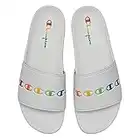 Champion Men's IPO Pride Slide Sandal (Rainbow C - White, numeric_12)