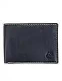 Timberland mens Genuine Leather Rfid Blocking Passcase Security Wallet Billfold, Navy Blue, One Size US