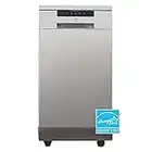 SPT SD-9263SSB 18″ Wide Portable Dishwasher with ENERGY STAR, 6 Wash Programs, 8 Place Settings and Stainless Steel Tub – Stainless Steel