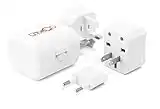 Cabin Go Travel Adapter Adattatore Universale da Viaggio per US / EU / UK / AUS Multi nazione Spina da Parete Universale Adattatore Alimentazione Caricatore Bianco