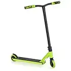 GYMAX Pro Stunt Scooter, Freestyle Kick Scooter with ABEC-9 Bearings, Lightweight Aluminium Deck, 100mm PU Wheels Trick Scooter for Kids Teens Adults (Green+Black)