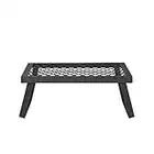 Amazon Basics Medium Portable Folding Camping Grill Grate - 16.1 inches/41cm , Black Steel