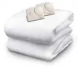 BIDDEFORD BLANKETS Polyester Electric Heated Mattress Pad with Analog Controller, Queen, White