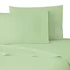 NIM TEXTILE Luxury Soft Sheets 1600 TC Softness Deep Pocket Fitted Sheet 4pc Bed Sheets Set Milano Collection Bedding - Pastel Green, Full