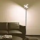 Linkind Floor Lamps for Living Room, 70”Tall Standing Lamps with Remote Control & Touch, 3000K-5000K Stepless Dimmable Floor Lamp, 24W Rotatable Uplighters for Living Room, Bedroom, Office