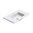 doporro® Lavabo da Incasso, Lavabo Sottopiano 80x48x14cm, Lavandino Bagno da Minerale Fuso Colossum02-800，Bianco