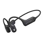 HAYLOU PurFree Cuffie a conduzione ossea Cuffie sportive Bluetooth 5.2 ad orecchio aperto -Auricolari wireless impermeabili IP67 per allenamenti e corsa - Doppio microfono CVC-Inchiostro nero