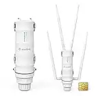 WAVLINK AC1200 con Ranura SIM Potente Amplificador/repetidor WiFi para Exteriores con Antena WiFi de Largo Alcance PoE/Dual-Band 2.4+5G/4 (2 Puertos Gigabit PoE WAN/LAN)