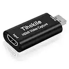 Tihokile Scheda di Acquisizione Video da HDMI a USB 2.0, 1080P Scheda Acquisizione Video HDMI per Giochi/Videocamere/DSLR/Computer/Telefoni Cellulari/Set-top Box/PS4