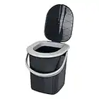 BranQ - Home essential 100% plastique recyclé PP, écologique, toilettes de camping mobile 22 litres avec capacité de charge maximale jusqu'à 120 kg, écologique anthracite, taille unique