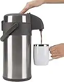 Olerd Coffee Pump Flask, 3L Stainless Steel Airpot Hot Beverage Dispenser & Hot Water Urn-Coffee Carafe Perfect for Coffee and Tea