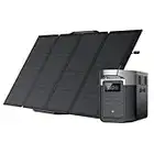 EF ECOFLOW Delta Max (2000) Solar Generator 2016Wh with 160W Solar Panel, 6 X 2400W (5000W Surge) AC Outlets, Portable Power Station for Home Backup Outdoors Camping RV Emergency