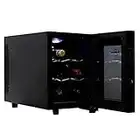 Koolatron Urban Series 6 Bottle Wine Cooler, Black, Thermoelectric Wine Fridge, 0.65 cu. ft. (16L), Freestanding Wine Refrigerator for Small Kitchen, Apartment, Condo, RV