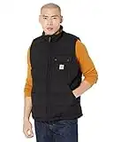 Carhartt Mens Rain Defender Loose Fit Midweight Insulated Vest, Black, Large US