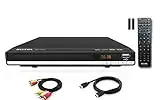 Roxel RDP-S500 DVD Player with HDMI Cable for TV, Multi Region DVD Player with USB Port, Remote Control, CD Player with FULL HD HDMI and RCA Port