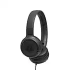 JBL Tune 500 Wired On-Ear Headphones with One-Button Remote/Mic - Black