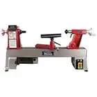 Mini Wood Lathe with Digital Variable Speed & Cast Iron Base, Woodturning Machine