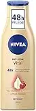 Nivea Vital Lait hydratant pour le corps, 250 ml - Soja & Grenade - Soin intensif pour peaux matures