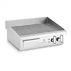 Royal Catering RCPG 47 Elektro Grillplatte 550 x 350 mm gerillt 3,000 W Griddleplatte Bratplatte Griddleplatte elektrisch