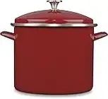 Cuisinart EOS126-28R Chef's Classic Steel Cover Enamel-Stockpot, 12-Quart, Red