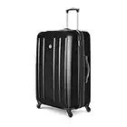 Swiss Gear La Sarinne Large Checked Luggage - Hardside Expandable Spinner Luggage 28-Inch., Black