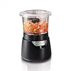 Hamilton Beach 72860-SAU Stack & Press 700ml Glass Bowl Chopper Food, Plastic, 175W, Black