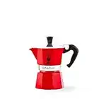 Bialetti - Moka Color: icónica cafetera espresso para estufa, hace café italiano real, tazas Moka Pot 1 (60 ml), aluminio, Rojo