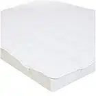 Amazon Basics - Coprimaterasso morbido, imbottitura in microfibra e poliestere, con elastici, bianco, 160 cm x 200 cm