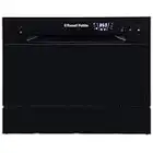 Russell Hobbs RHTTDW6B Freestanding Compact Dishwasher, Eco mode, 6 place_settings, Black, Noise level: decibels 52