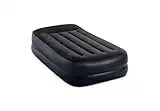 Intex Dura-Beam Standard Series Pillow Rest Raised Airbed w/Built-in Pillow & Internal Electric Pump, Twin, Navy