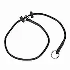 DINGO GEAR Dog Choke Collar Handmade of Strong Cord with 2 Limiters Waterproof Choker for K9 Training IGP Agitation Bite Work Obedience Black L S04049