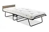 Jay-Be Supreme Folding Bed with Micro e-Pocket Sprung Mattress and Automatic Folding Legs, Compact, Single, Black