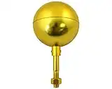 4" Diameter Gold Anodized Ball Flagpole Finial Topper for In-ground Outdoor Flagpoles