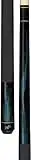 Dufferin Jet Black Pool Cue with Rich Blue Flame, 19.5-Ounce