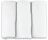 Lot de 3 bavoirs pour bébé - 80 x 80 cm - 100 % flanelle de coton blanc - Multicolore - Fabriqué selon la norme Ökotex Standard 100 - Molleton unisexe - bavoirs à rot pour garçons ou filles