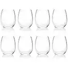 18-ounce Acrylic Glassses Stemless Wine Glasses, set of 6 Clear - Unbreakable, Dishwasher Safe, BPA Free…