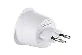 Electraline 70052 Adaptateur de Voyage France/Europe, Blanc