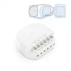 Meross Inteligente Interruptor WiFi, Mini Interruptor de Pared Conmutador WiFi (REQUIERE CABLE NEUTRO), Interruptor Luz WiFi Inalámbrico Temporizador Control Compatible con Alexa, Google