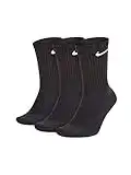 Nike CALZE TRAINING COTTON LIGHTWEIGHT CREW Nero, 38-42