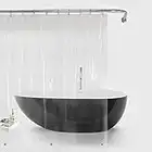 Bamyko Doublure de Rideau de Douche PEVA Rideaux Anti Moisissure, Imperméable，Antibactérien - 180 x 180cm, Transparent