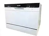 SoloRock 6 Settings Countertop Dishwasher, Digital Display, White Color