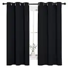 NICETOWN Blackout Window Panels for Bedroom - Black Thermal Insulated Eyelet Top Window Drapes (42 Inch Wide by 63 Inch Long, Black, 2 Panels)