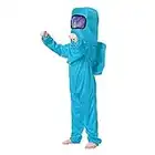 Waslary Disfraz Infantil de Astronauta Niños Niñas Mono con Mochila Máscara para Halloween Cosplay Carnaval Fiesta de Cumpleaños,Azul Claro, S