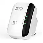 WiFi Extender, 300Mbps WiFi Booster Range Extender, Plug and Play, Internet Signal Booster Amplifier Supports RP/AP Mode,2.4G Network with Integrated Antennas LAN Port,UK Plug (White)