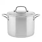 KitchenAid 3-Ply Base Brushed Stainless Steel Stock Pot/Stockpot with Lid, 8 Quart