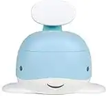 PALAKLOT Siège de toilette amusant en plastique pour bébé avec motif baleine - Stable et confortable pour vos tout-petits - Urinoir de voyage en plastique (bleu)