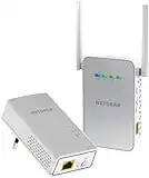 Netgear PLW1000-100PES - Kit de adaptadores Powerline Gigabit (1 Puerto Ethernet Gigabit, Punto de Acceso WiFi, AC 1000 Mbps), Blanco