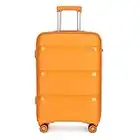 Kono Bagage Cabine 55cm Bagage à Main Valise Rigide en Polypropylène Légere à 4 roulettes avec Serrure TSA Intégré 40L