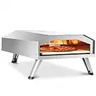 BIG HORN Gas Pizza Oven, 12 inch Portable Stainless Steel Propane Pizza Oven, Outdoor Pizza Maker with Stone for Baked Pizza