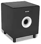 Fenton SHFS08B Subwoofer Caisson de Basse Amplifié 8"" Noir, Actif, 200 Watts, Bass-Reflex, Qualité sonore optimale, Caisson de Basse pour Home Cinéma ou HiFi